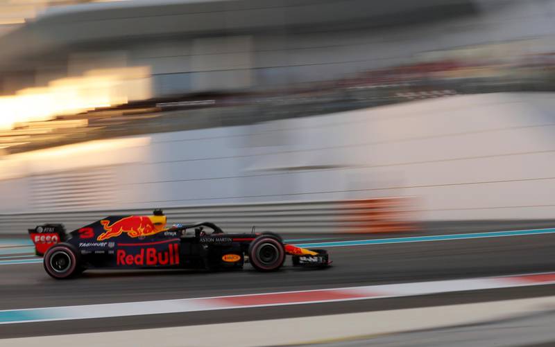 Red Bull driver Daniel Ricciardo of Australia steers his car during the qualifying session. AP Photo