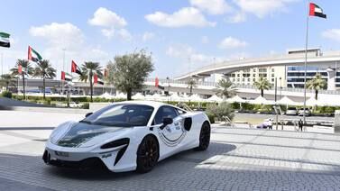 Dubai Police's new McLaren Artura. Photo: Dubai Police