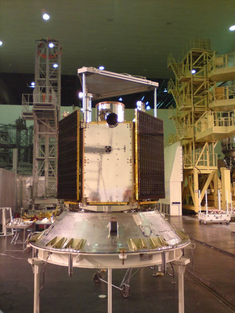 The DubaiSat-1 satellite, a project that was led by Mr Al Marri.