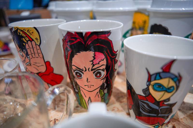 Ameera of Princess Designs custom art mugs.