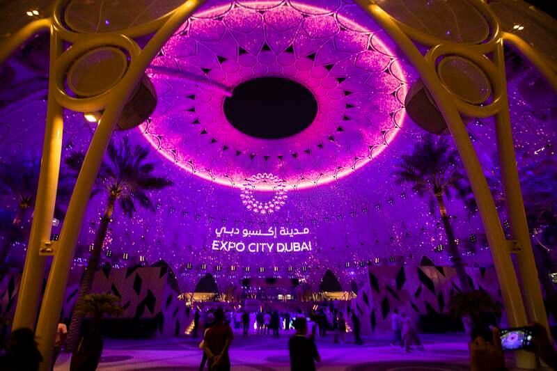 The light show at the opening of Al Wasl Dome. All photos: Ruel Pableo for The National