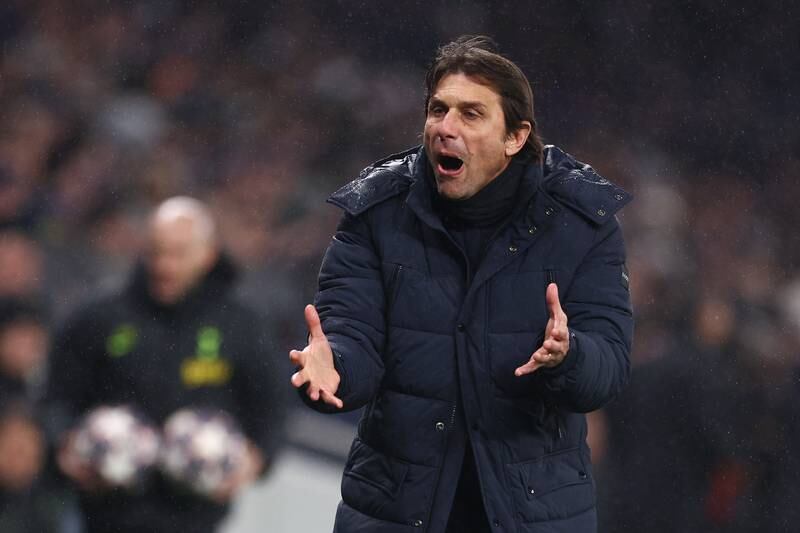Antonio Conte has called for patience after Tottenham were eliminated from the Champions League Round of 16 by AC Milan. Getty