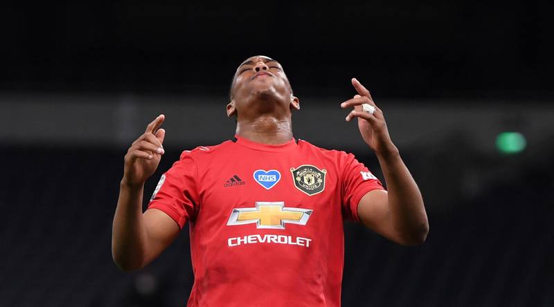 Anthony Martial - 5: The Frenchman was largely anonymous and no surprise to see him replaced in the second half. EPA