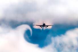 There are different types of turbulence, including wake turbulence, pictured, generated by aircraft vortices. Getty Images