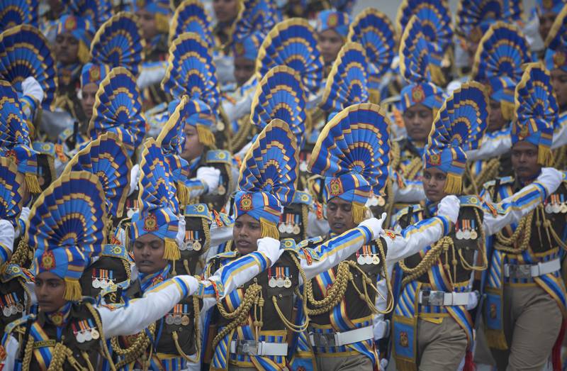 Indian soldiers march during the Republic Day parade in New Delhi, India. Reuters