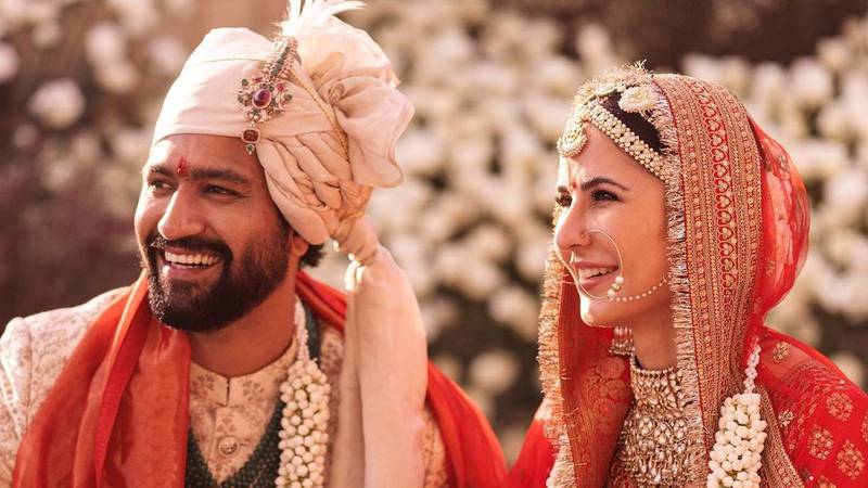 Bollywood stars Vicky Kaushal and Katrina Kaif shared images from their wedding on their social media accounts. Photo: Instagram / katrinakaif