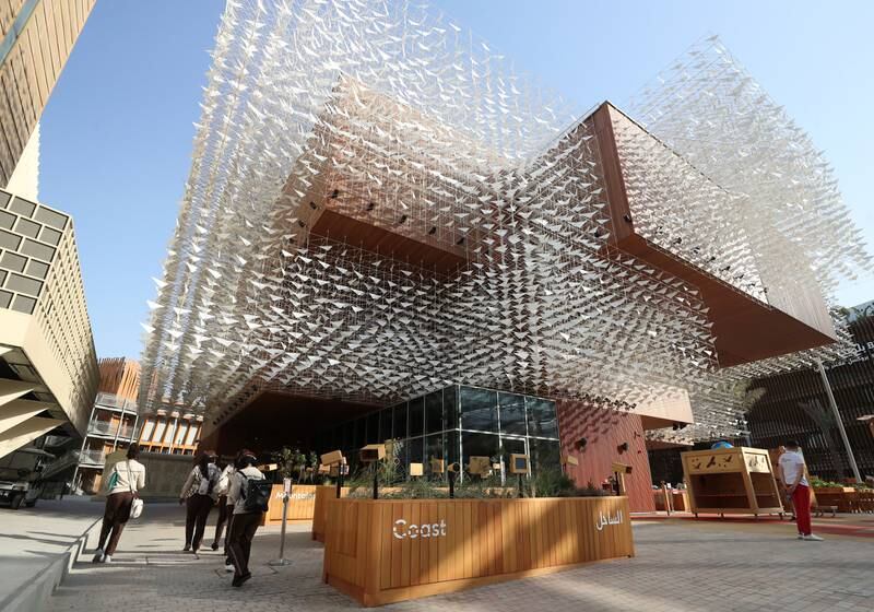 The Poland pavilion on the 5th day of Expo 2020 Dubai. Chris Whiteoak / The National