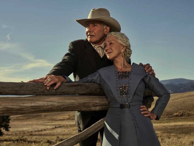 Harrison Ford made his major television debut at 80 with the Yellowstone spin-off 1923, starring alongside Helen Mirren, 77. Photo: Paramount