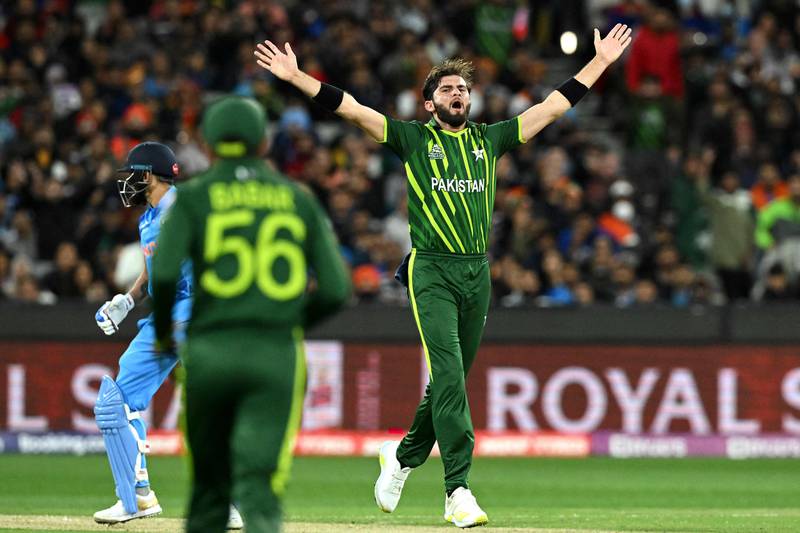 Shaheen Afridi: 7. Played a lovely little cameo that took the target to 160. Consistent with the ball without being as threatening as Rauf or Shah. Respectable return from injury. AFP