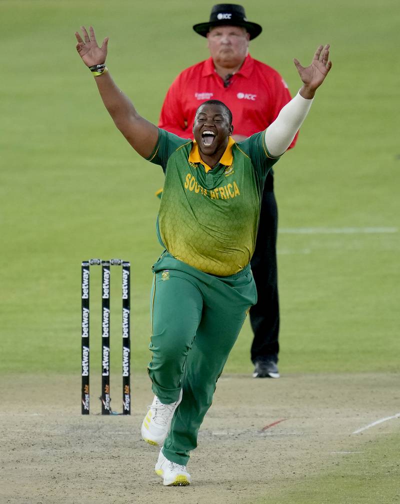 South Africa pacer Sisanda Magala triggered England's batting collapse. AP