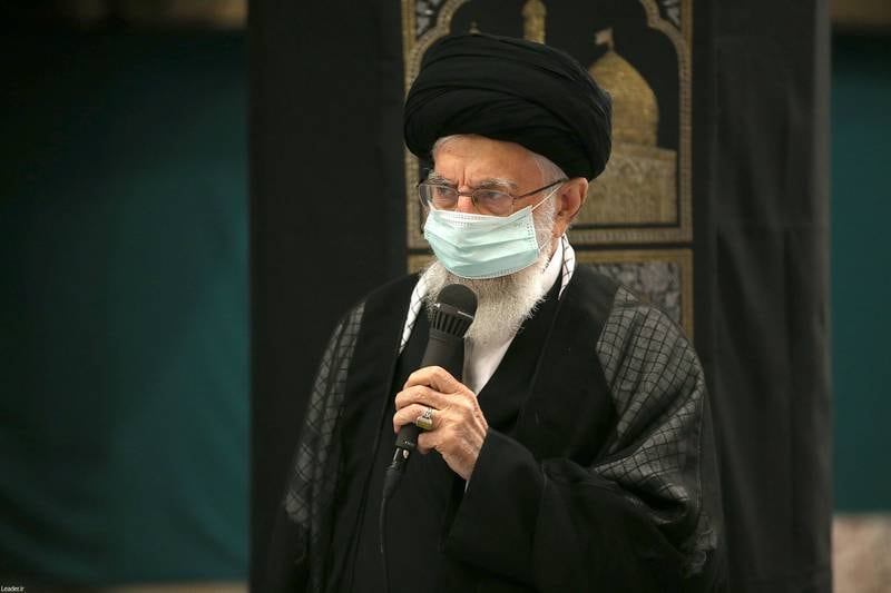 Iran's supreme leader Ayatollah Ali Khamenei discusses Arbaeen in Tehran following reports about his health. EPA