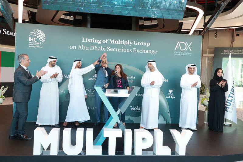 IHC’s tech-focused subsidiary started trading under the ticker 'Multiply' on the ADX's main market. Photo: Multiply Group