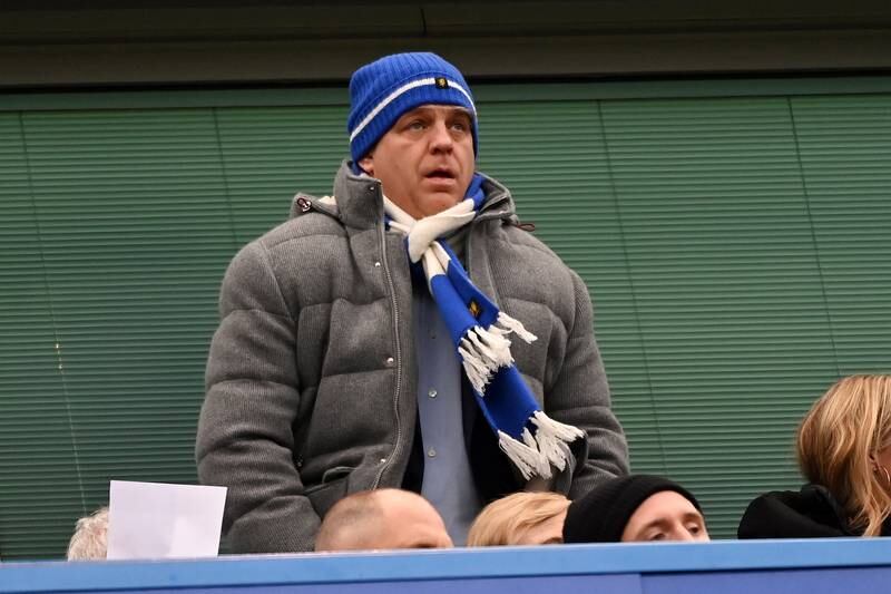 Chelsea owner Todd Boehly at Stamford Bridge. EPA