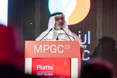Opec secretary general Haitham Al Ghais at the Middle East Petroleum and Gas Conference in Dubai. Antonie Robertson / The National