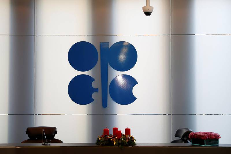 FILE PHOTO: The logo of the Organization of the Petroleum Exporting Countries (OPEC) is seen inside their headquarters in Vienna, Austria December 7, 2018.   REUTERS/Leonhard Foeger/File Photo