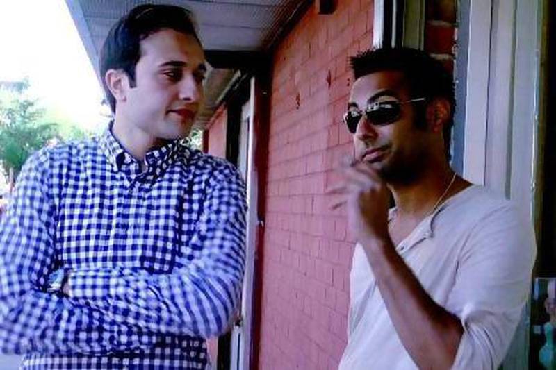 Amir (Bilal Beydoun), left, and Gabriel (Vinny Anand) in a scene from Newyorkustan, a web drama series that aims to shed light on what it's like being Muslim in America.