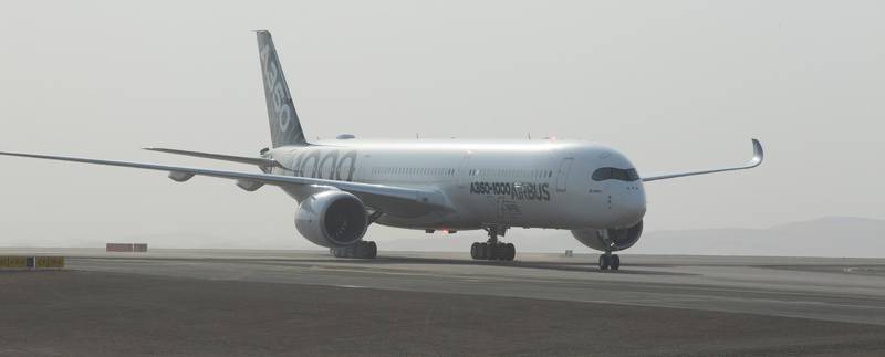 Al Ain, UAE, 8 July 2017 - The A350-1000 test aircraft, MSN065, successfully completed the hot weather tests at the Al Ain International airport. The tests which took place from 4 to 7 July, involved the aircraft undergo extreme weather conditions at temperatures above 40 degrees Celsius. The objective of the tests is to check systems behaviour with a focus on the cabin, including cooling performance on ground.. The aircraft successfully cleared all the set parameters thus demonstrating its maturity and readiness to operate in scorching weather conditions. Airbus has been using the Al Ain International Airport as its base for hot weather testing for a number of years now.