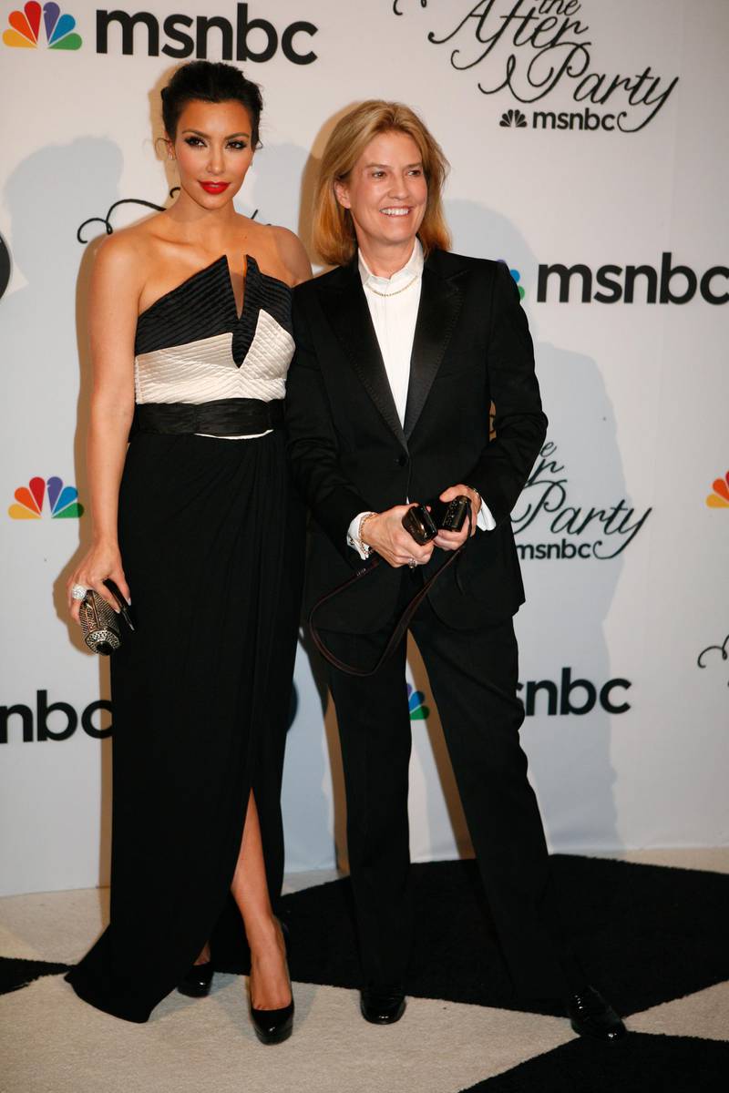 WASHINGTON - MAY 01: Kim Kardashian (L) and FOX News host Greta Van Susteren arrive at the MSNBC Afterparty following the White House Correspondents' Association dinner on May 1, 2010 in Washington, DC. The annual dinner featured comedian Jay Leno and was attended by President Barack Obama and First Lady Michelle Obama. (Photo by Brendan Hoffman/Getty Images)