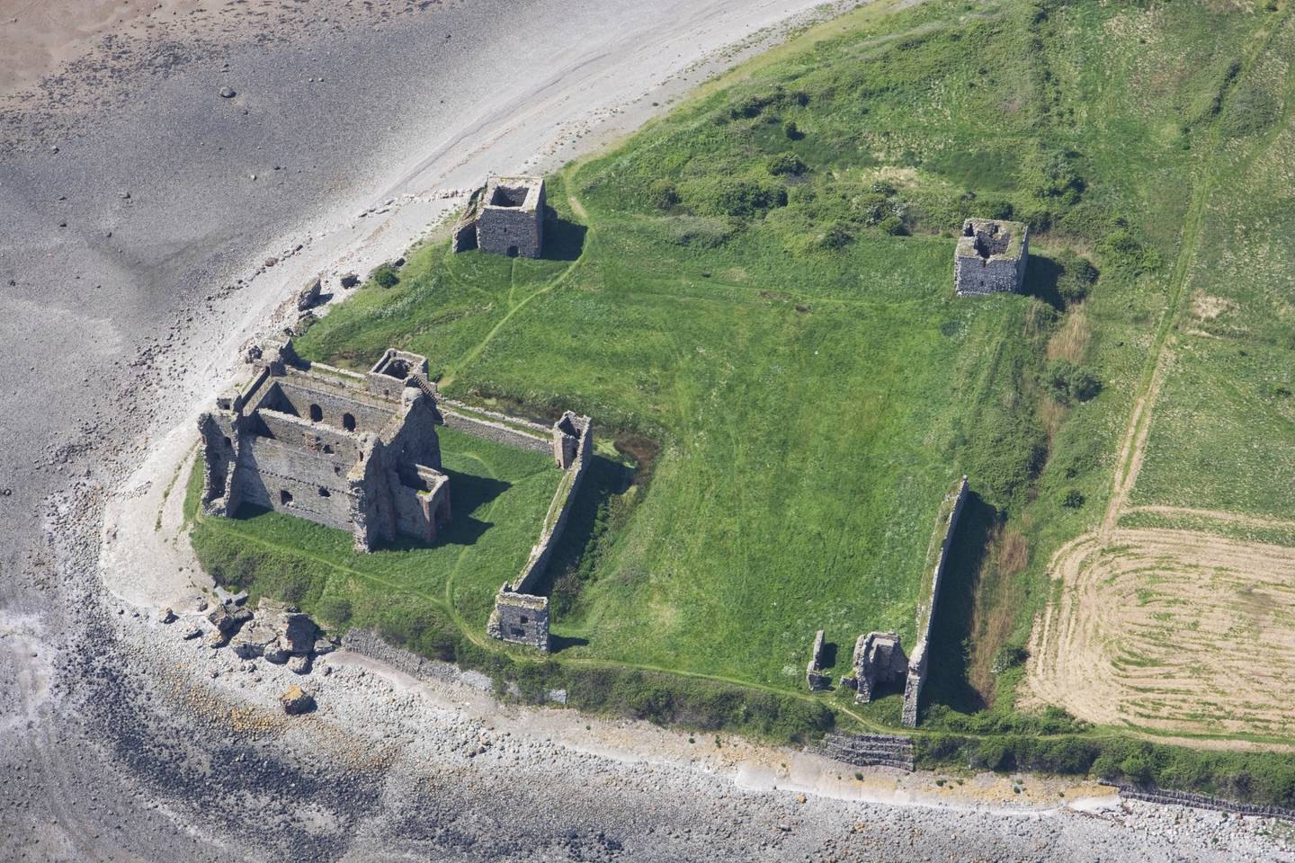 The 14th-century Piel Castle, which is also at risk, is located on a rapidly eroding low-lying island about a kilometre from the coast of Morecambe Bay. PA 
