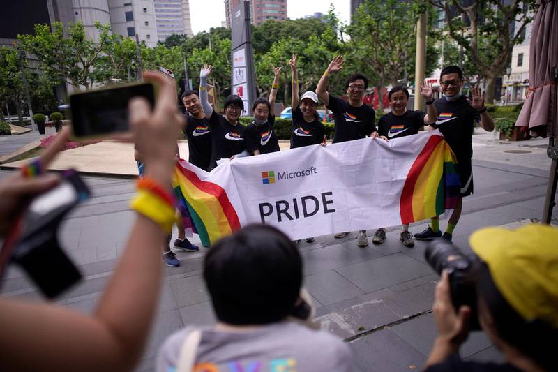 Participants take part in a Pride Run during the Shanghai Pride festival, in Shanghai, following the coronavirus disease outbreak, China. Reuters