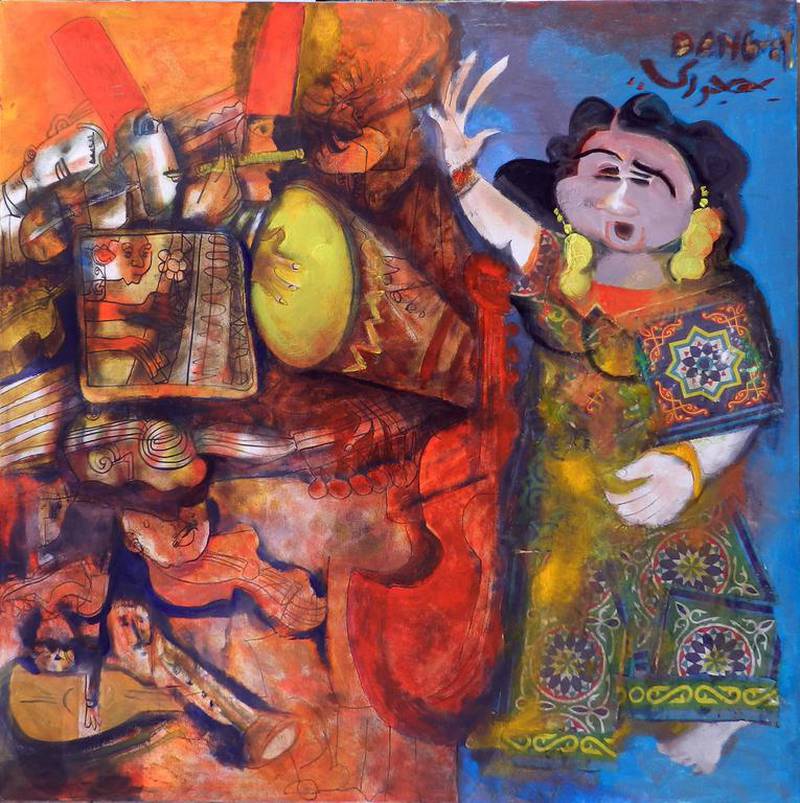 Art work from the Egyptian artist George Bahgory whose exhibition will open at the Sharjah Art Museum. Courtesy of Seven Media