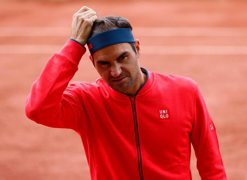 Roger Federer during training in Geneva. Reuters