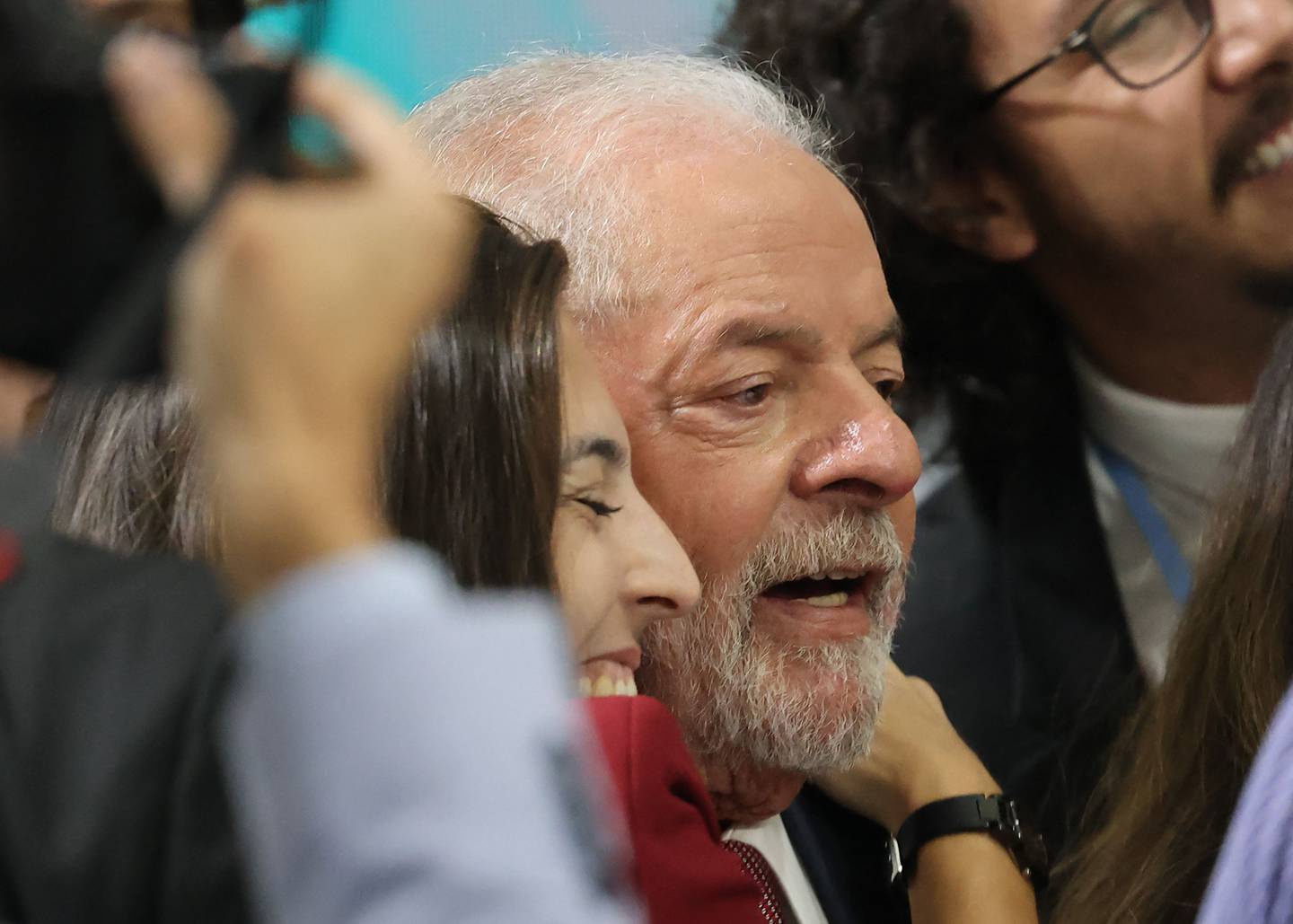 Brazilian president-elect Luiz Inacio Lula da Silva at the UN climate summit in Egypt. AFP