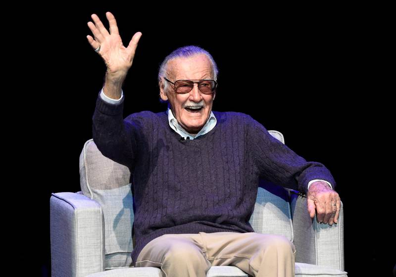 FILE - In this Aug. 22, 2017 file photo, comic book writer Stan Lee waves to the audience after being introduced onstage at the "Extraordinary: Stan Lee" tribute event at the Saban Theatre in Beverly Hills, Calif. Lee, the master and creator behind Marvel's biggest superheroes, died at age 95 Monday, Nov. 12, 2018, at a Los Angeles hospital. The Marvel wizard used his pen to conquer real-world foes like racism and xenophobia. (Photo by Chris Pizzello/Invision/AP, File)