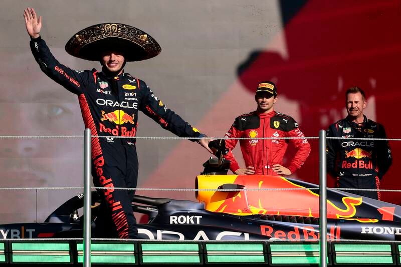 Red Bull's Max Verstappen won the Mexican Grand Prix for his record-breaking 16th victory of the season. EPA