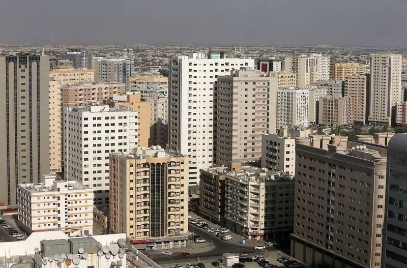 SHARJAH , UNITED ARAB EMIRATES Ð Mar 5 , 2015 : View of the residential buildings at Abu Shagara in Sharjah. ( Pawan Singh / The National ) For Business Stock *** Local Caption ***  PS0503- SHARJAH PROPERTY19.jpg