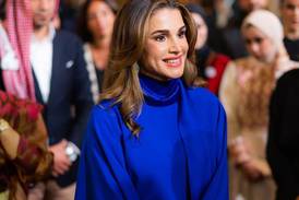 Queen Rania in her Taller Marmo kaftan. Photo: Instagram / Queen Rania