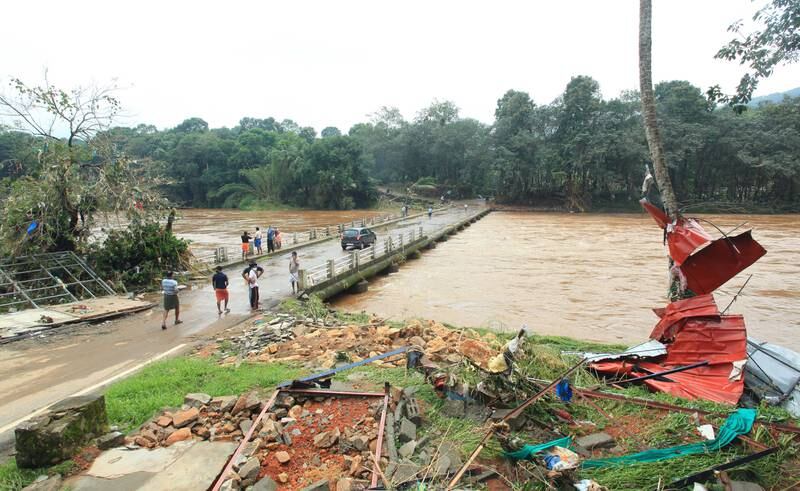 Destruction can be seen all around Kerala. EPA
