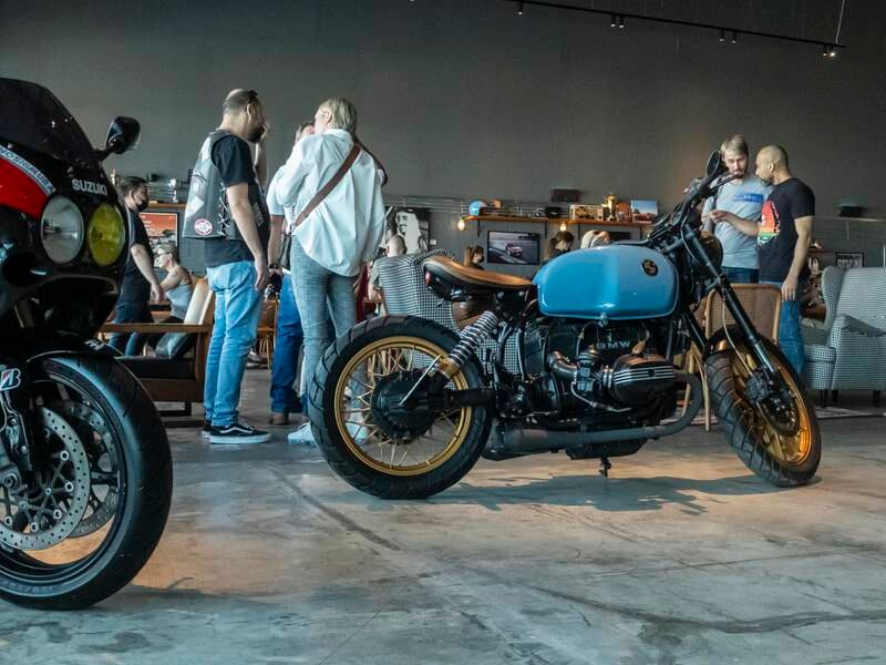 Cafe racers were among the bikes on show.