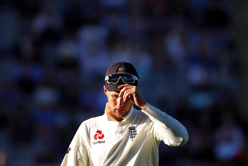 Cricket - Test Match - New Zealand v England - Eden Park, Auckland, New Zealand, March 22, 2018. England's captain Joe Root reacts as he stands in the field react during the first day of the first cricket test match.    REUTERS/David Gray