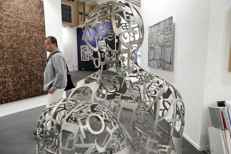 DUBAI , UNITED ARAB EMIRATES , MARCH 20  – 2017 :- Art work on display at the Galerie Lelong & Co. , Paris/ New York during the Art Dubai held at Madinat Jumeirah in Dubai. ( Pawan Singh / The National ) For Arts & Life. Story by Melissa 