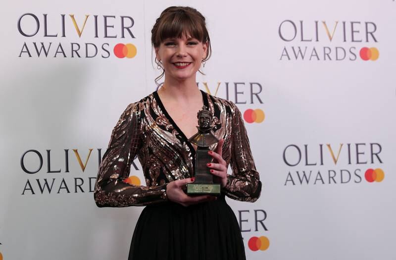Rebecca Frecknall, winner of the Best Director award for "Cabaret". Reuters