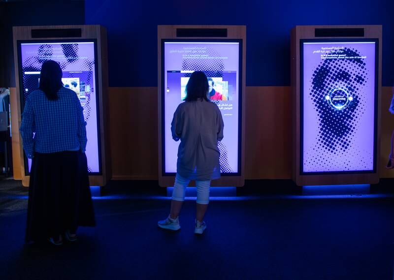 Interactive installations give audiences the chance to discover the complex ways media and football are linked on and off the football pitch.