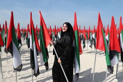 Rola Saheb from Dubai at the flag garden near Kite Beach. Pawan Singh / The National