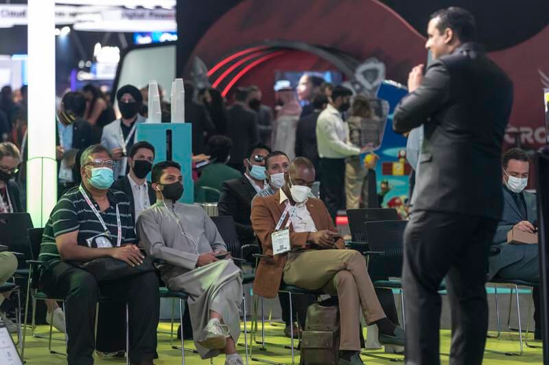A workshop at Gisec Global 2022 at the Dubai World Trade Centre. Antonie Robertson / The National