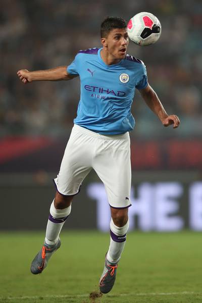 NANJING, CHINA - JULY 17:  Rodri of Manchester City in action during the Premier League Asia Trophy 2019 match between West Ham United and Manchester City on July 17, 2019 in Nanjing, China.  (Photo by Lintao Zhang/Getty Images for Premier League)