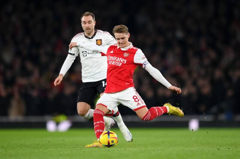 Martin Odegaard 8: Very impressive shift from Norwegian, winning challenges, great passing and movement. Was Arsenal’s heartbeat throughout. Getty