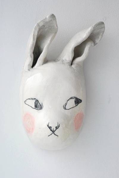Ceramic rabbit French sculptor Clementine De Chabaneix at Comptoir 102