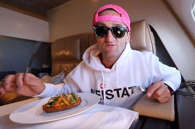Casey Neistat was in Abu Dhabi for the F1 and flew home on Etihad's The Residence. The YouTube star has over 11.6 million subscribers on the channel. Courtesy: YouTube / Casey Neistat