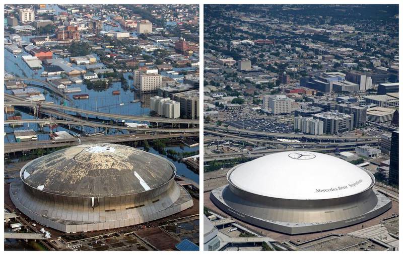 Central New Orleans and the Superdome.