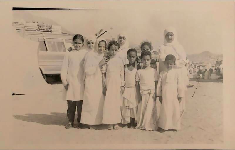 Ms Kushak's uncle and cousins during he Hajj season, 65 years ago.