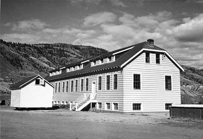 A new classroom building at the Kamloops Indian Residential School is seen in Kamloops, British Columbia, Canada circa 1950. Reuters