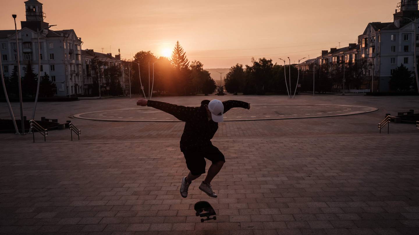 Today's best photos: from skateboarding in a war zone to floodlights and flares – in pictures – The National