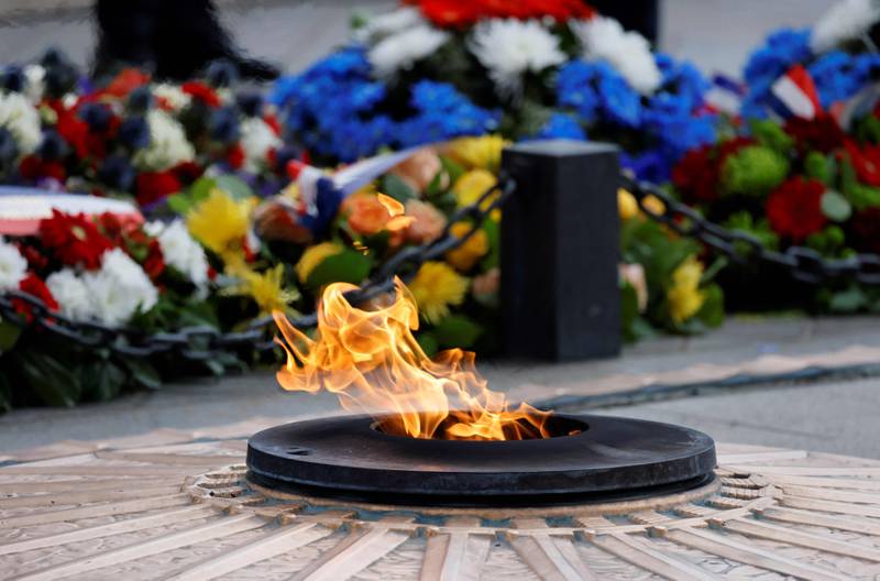 The eternal flame at the Tomb of the Unknown Soldier. AFP