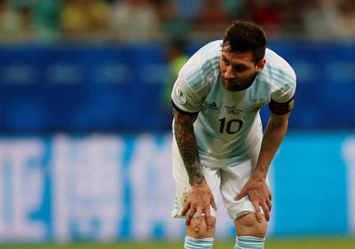 Argentina's Lionel Messi looks on. Reuters