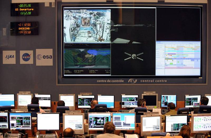 The control room of the National Centre for Space Studies in Toulouse, south-western France. Lionel Bonaventure / AFP